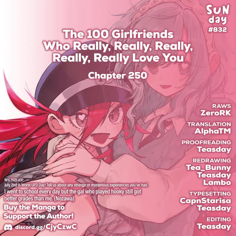 The 100 Girlfriends Who Really, Really, Really, Really, REALLY Love You Chapter 250 - 1